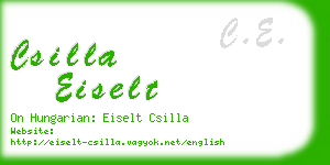 csilla eiselt business card